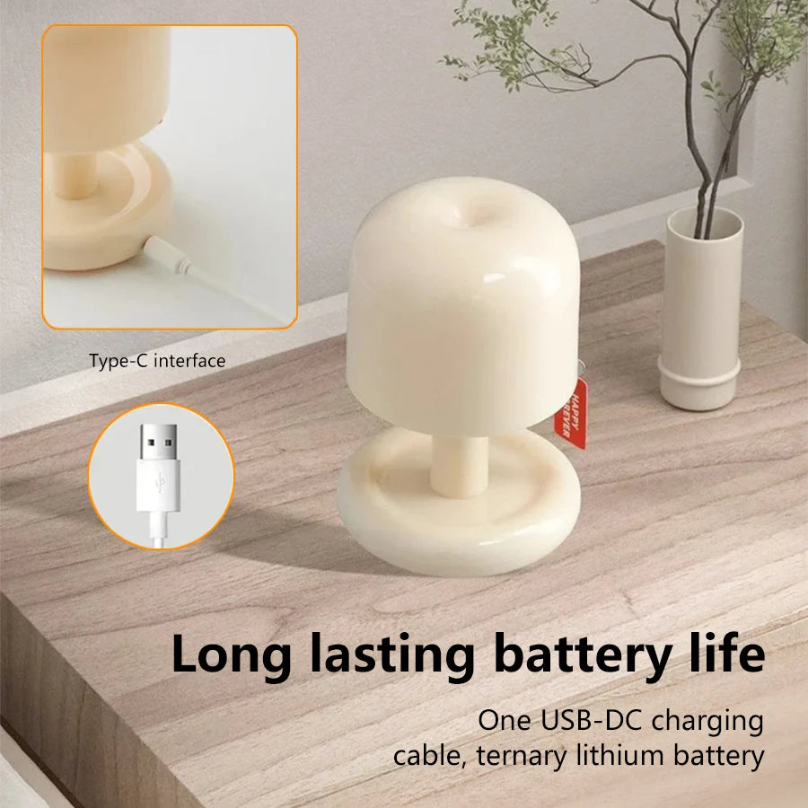 Rechargeable LED Mushroom Lamp